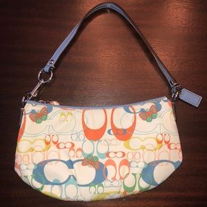Coach convertible multicolored purse-wristlet